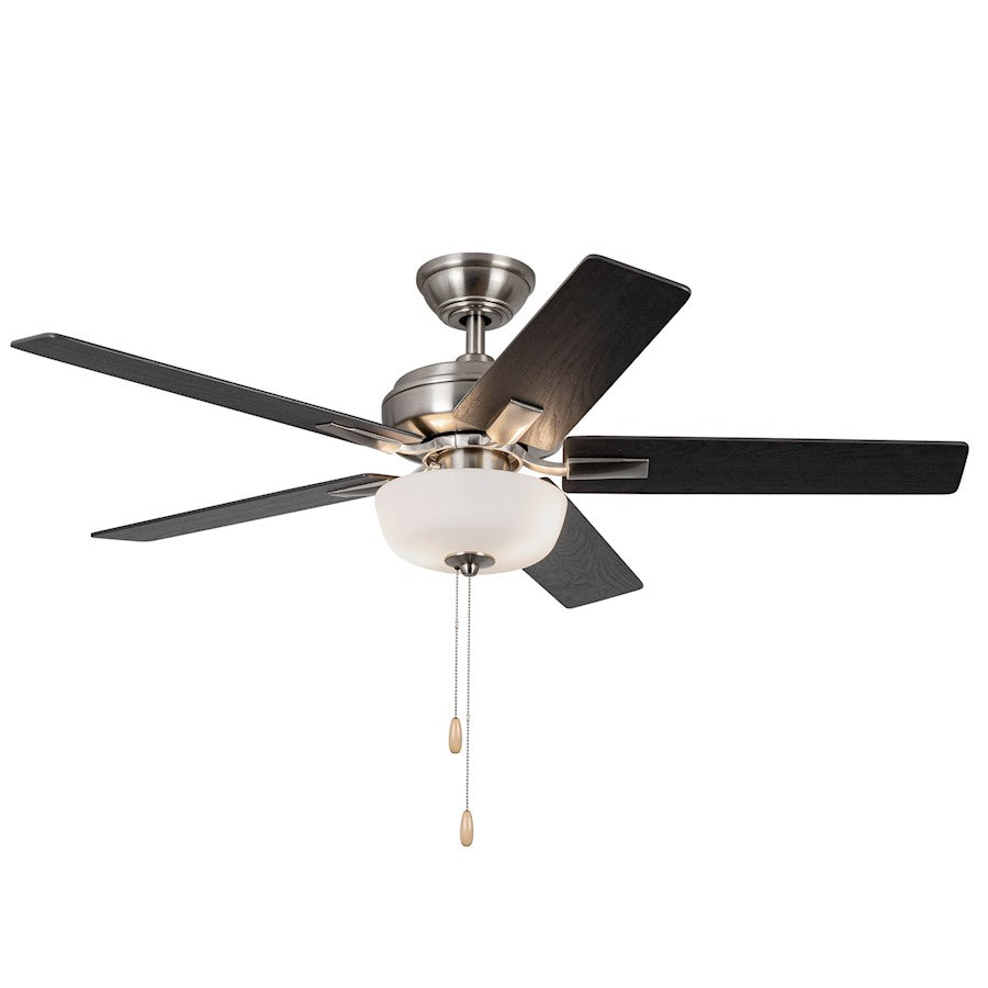 Haus Appeal Hollis 52in Ceiling Fan | Brushed Nickel Steel | 3-Speed, Pull Chain | Model CF78752-BN-LKP