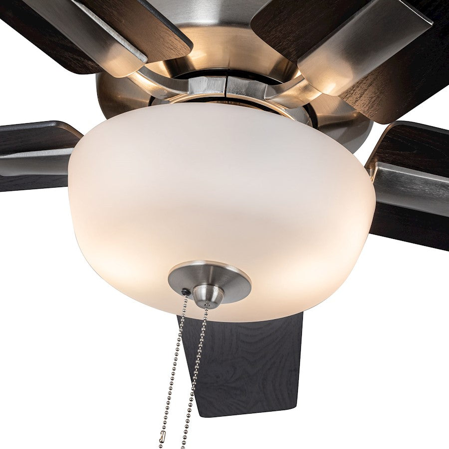 Haus Appeal Hollis 52in Ceiling Fan | Brushed Nickel Steel | 3-Speed, Pull Chain | Model CF78752-BN-LKP