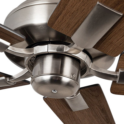 Haus Appeal Hollis 52in Ceiling Fan | Modern Brushed Nickel Steel | Living Room & Bedroom | 52 x 52 x 8.125 in | Model CF78752-BN-NLW