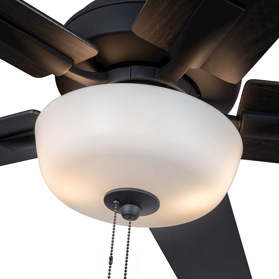 Haus Appeal Hollis 52in Ceiling Fan | Modern Matte Black Steel with Pull Chain | 3-Speed Reversible | Model CF78752-MB-LKP