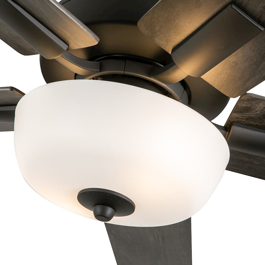 Haus Appeal Hollis 52in Ceiling Fan | Modern Matte Black Steel | No Light Kit | Model CF78752-MB-LKW
