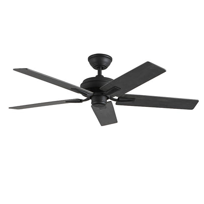 Haus Appeal Hollis 52in Ceiling Fan | Matte Black Steel | Bedroom & Living Room | No Light, 5 Blades, 3 Speeds | Model CF78752-MB-NLW