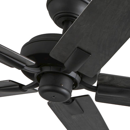 Haus Appeal Hollis 52in Ceiling Fan | Matte Black Steel | Bedroom & Living Room | No Light, 5 Blades, 3 Speeds | Model CF78752-MB-NLW