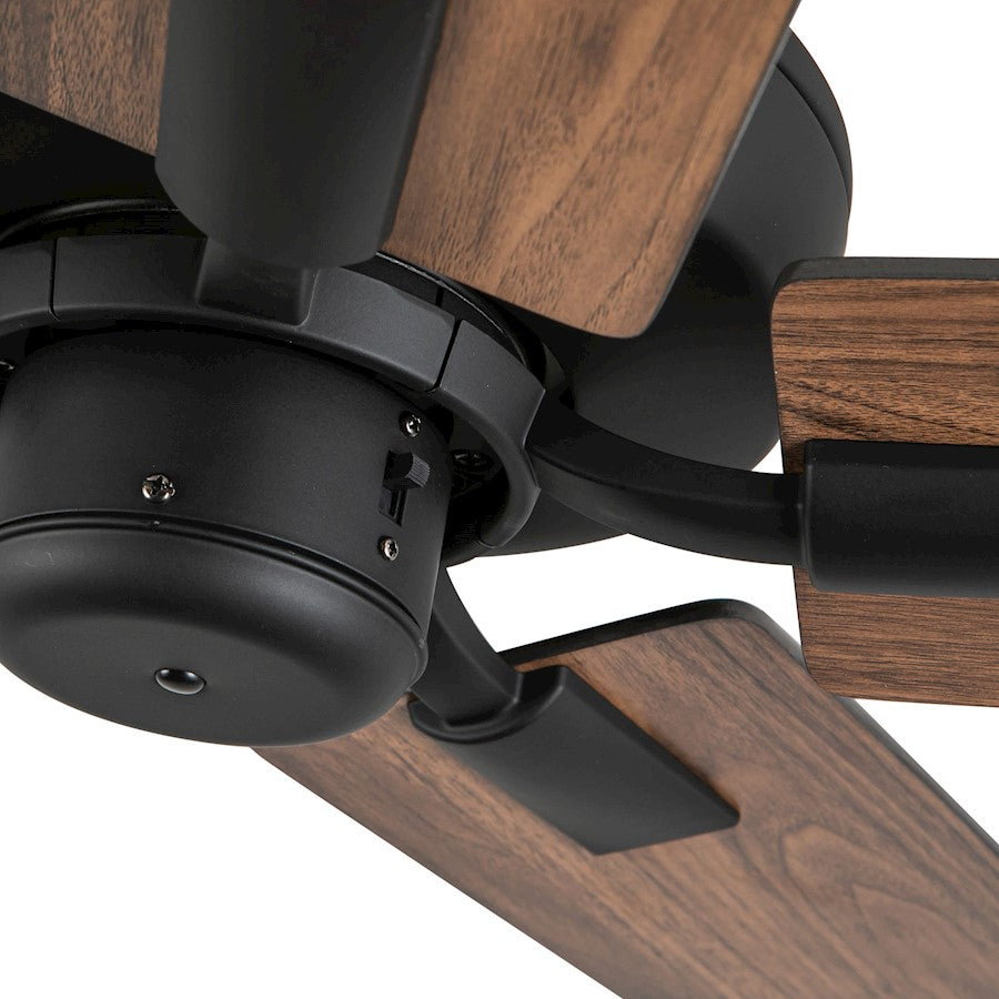 Haus Appeal Hollis 52in Ceiling Fan | Matte Black Steel | Bedroom & Living Room | No Light, 5 Blades, 3 Speeds | Model CF78752-MB-NLW