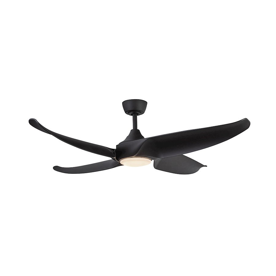 Kuzco Coronado 56" LED Ceiling Fan, Black/Frosted Polymeric Lens - CF90955-MB