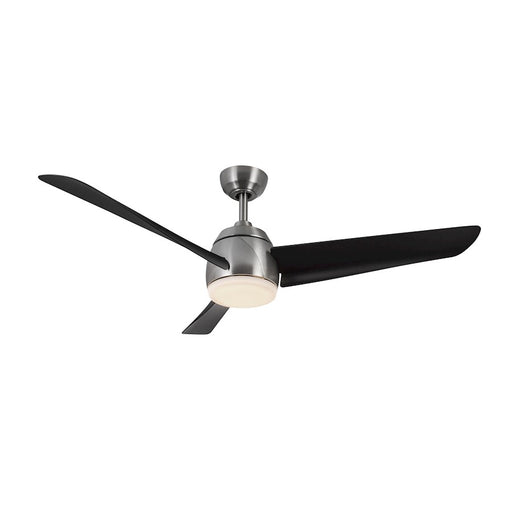 Kuzco Thalia 54" LED Ceiling Fan, Nickel/Black/Frost Polymeric - CF91954-BN-MB