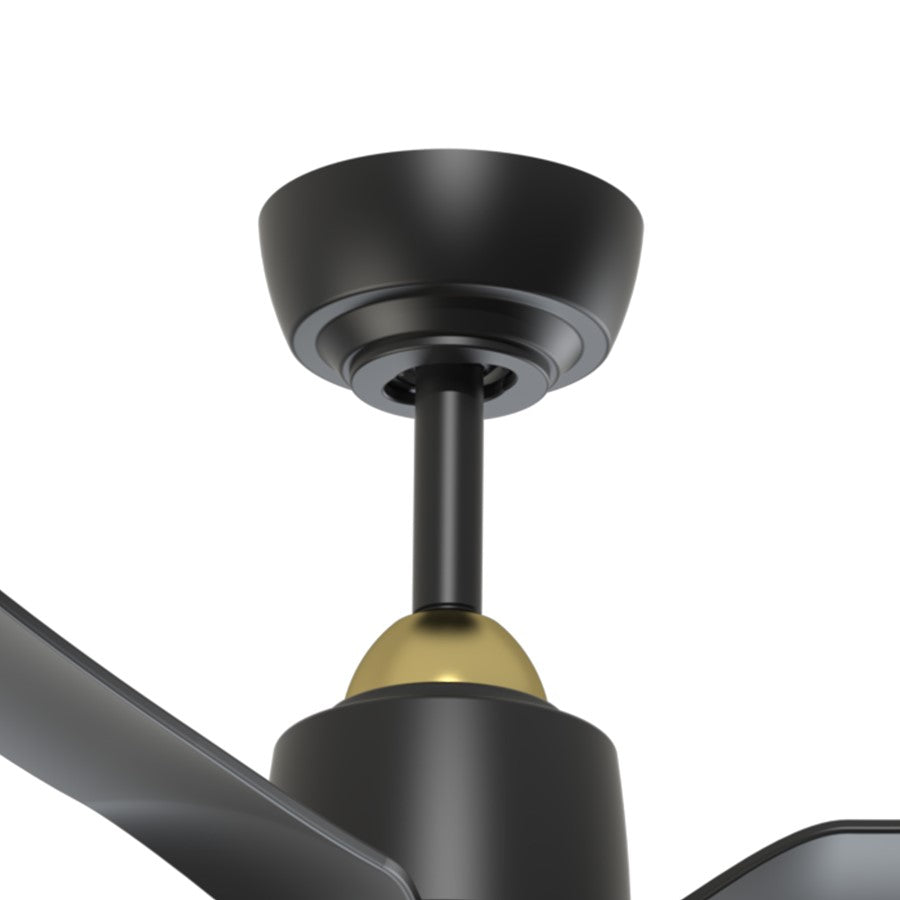 Kuzco Hugo 42" Ceiling Fan, Brushed Gold/Matte Black