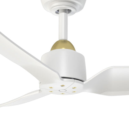 Kuzco Hugo 42" Ceiling Fan, Brushed Gold/Matte White