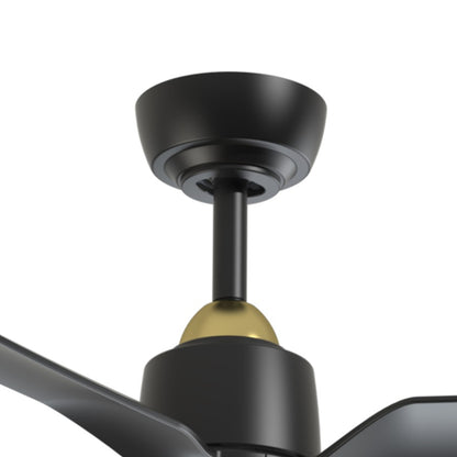 Kuzco Hugo 52" Ceiling Fan, Brushed Gold/Matte Black