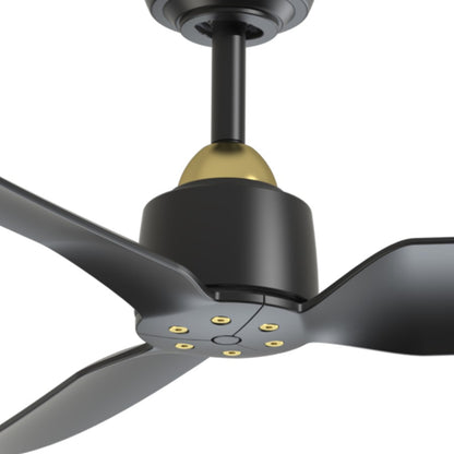 Kuzco Hugo 52" Ceiling Fan, Brushed Gold/Matte Black