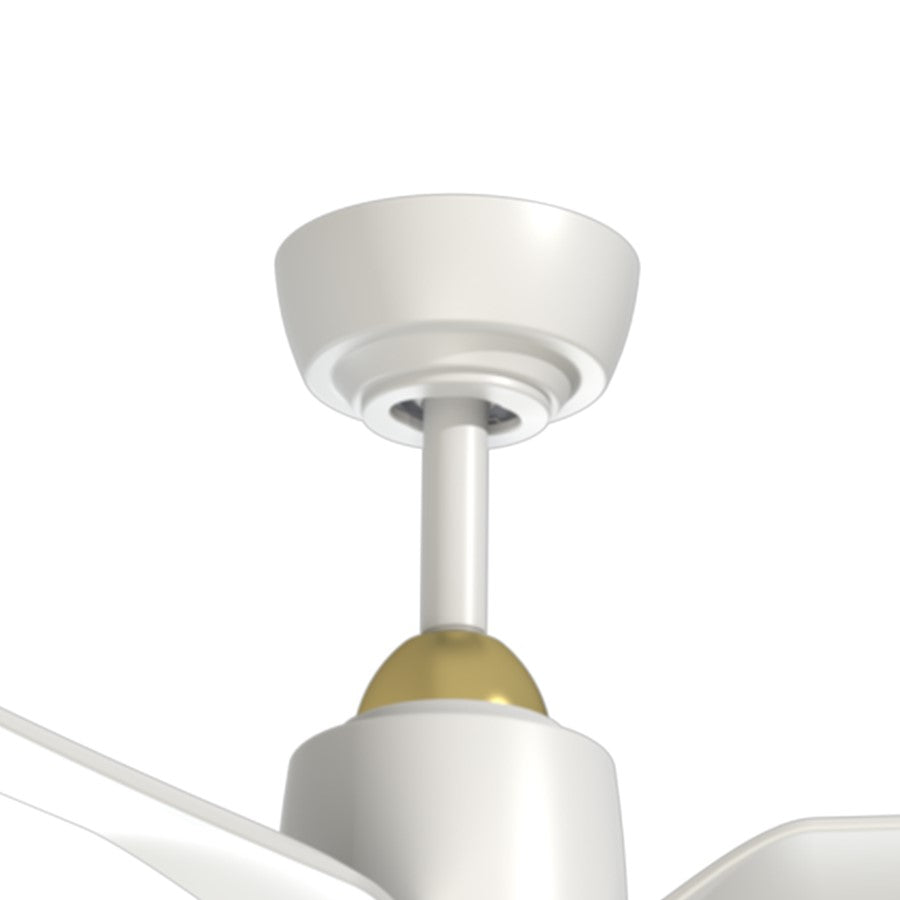 Kuzco Hugo 52" Ceiling Fan, Brushed Gold/Matte White