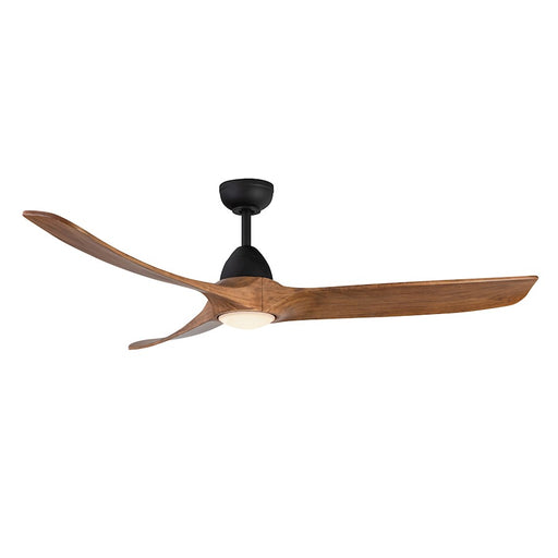Kuzco Baylor 60" LED Ceiling Fan, Black/Wood/Frost Polymeric - CF97860-MB-NW