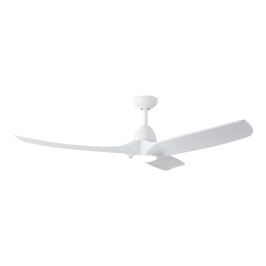 Haus Appeal Langley 60in LED Ceiling Fan | White Steel and Wood Blades | Living Room & Covered Patio | 60 x 60 x 15 in | Model CF97860-WH-5CCT