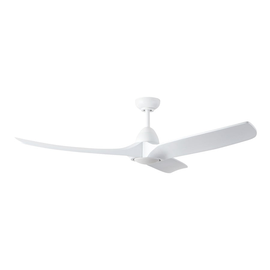 Haus Appeal Langley 60in LED Ceiling Fan | White Steel and Wood Blades | Living Room & Covered Patio | 60 x 60 x 15 in | Model CF97860-WH-5CCT