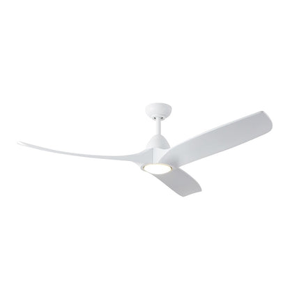 Haus Appeal Langley 60in LED Ceiling Fan | White Steel and Wood Blades | Living Room & Covered Patio | 60 x 60 x 15 in | Model CF97860-WH-5CCT
