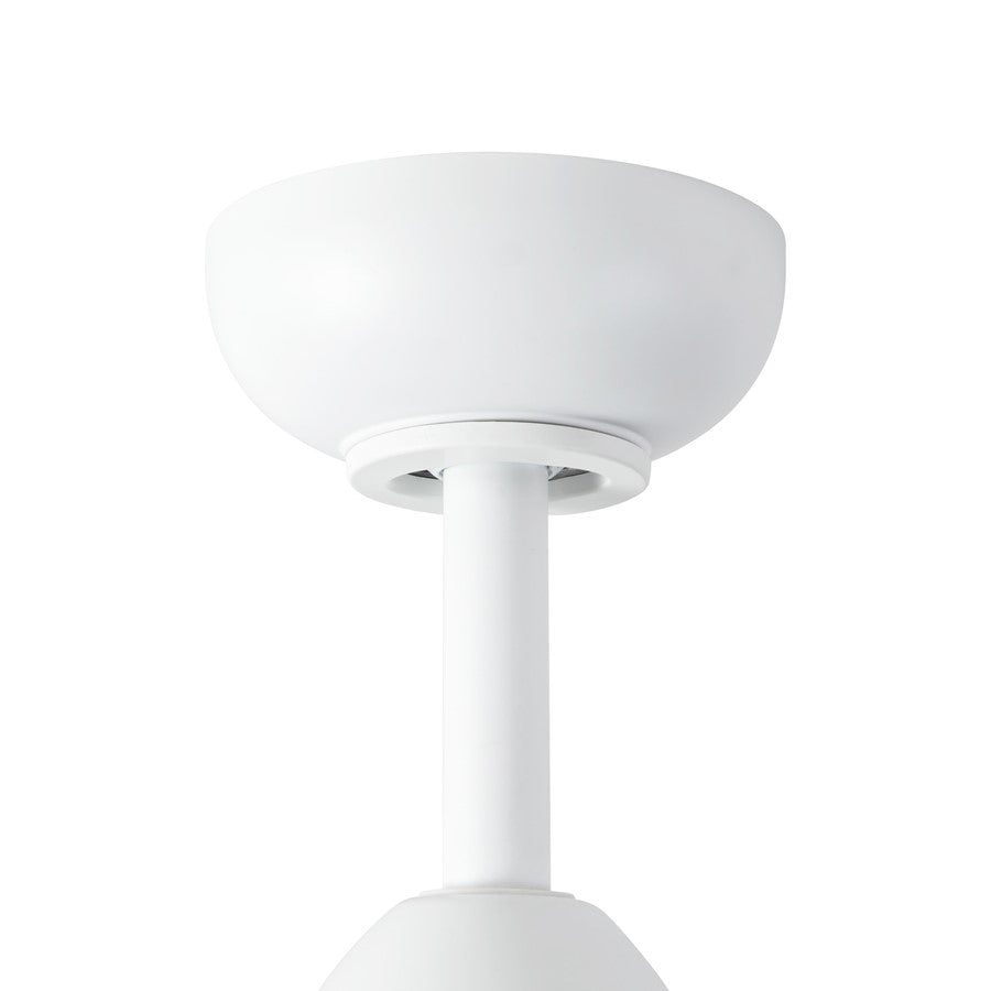 Haus Appeal Langley 60in LED Ceiling Fan | White Steel and Wood Blades | Living Room & Covered Patio | 60 x 60 x 15 in | Model CF97860-WH-5CCT