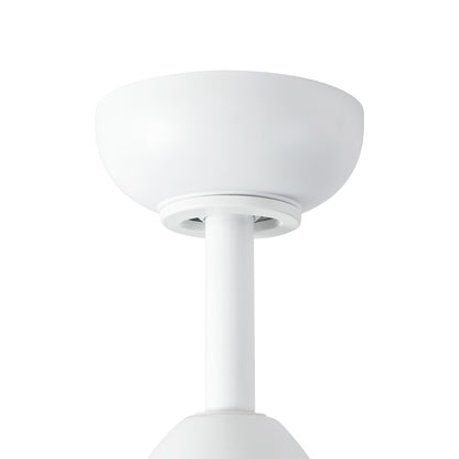 Haus Appeal Langley 60in LED Ceiling Fan | White Steel and Wood Blades | Living Room & Covered Patio | 60 x 60 x 15 in | Model CF97860-WH-5CCT