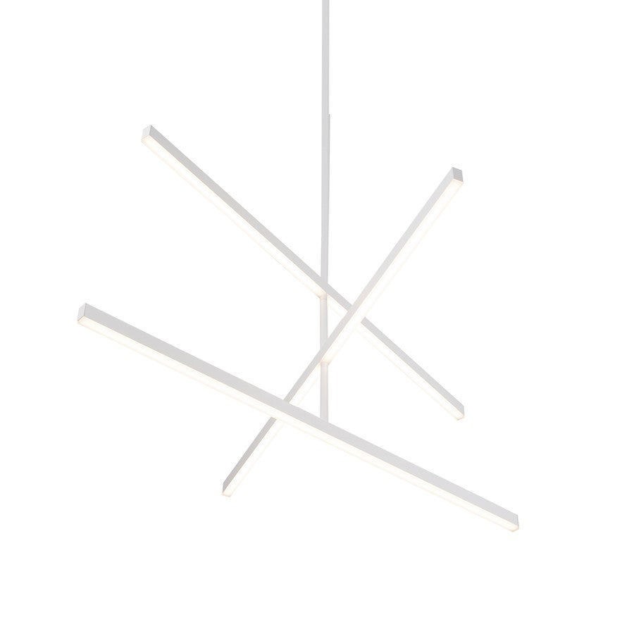 Kuzco Vega 45" LED Chandelier, White/White Acrylic Diffuser - CH10345-WH