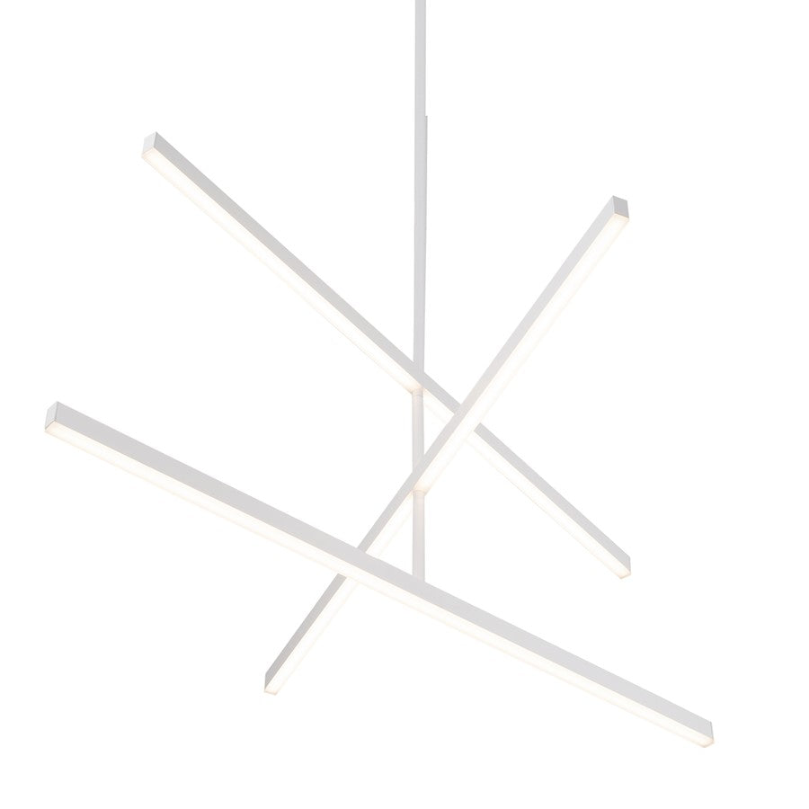 Kuzco Vega 56" LED Chandelier, White/White Acrylic Diffuser - CH10356-WH