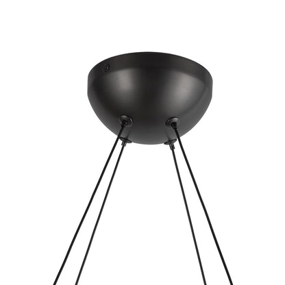 Kuzco Taurus 22" LED Chandelier, Bronze/Clear Ribbed Glass