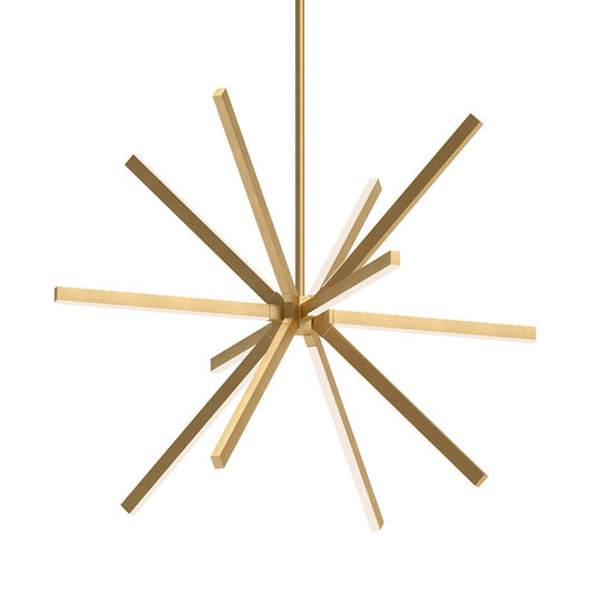 Kuzco Sirius 48" LED Chandelier, Gold/White Acrylic Diffuser - CH14348-BG