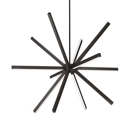 Kuzco Sirius 48" LED Chandelier, Black/White Acrylic Diffuser - CH14348-BK