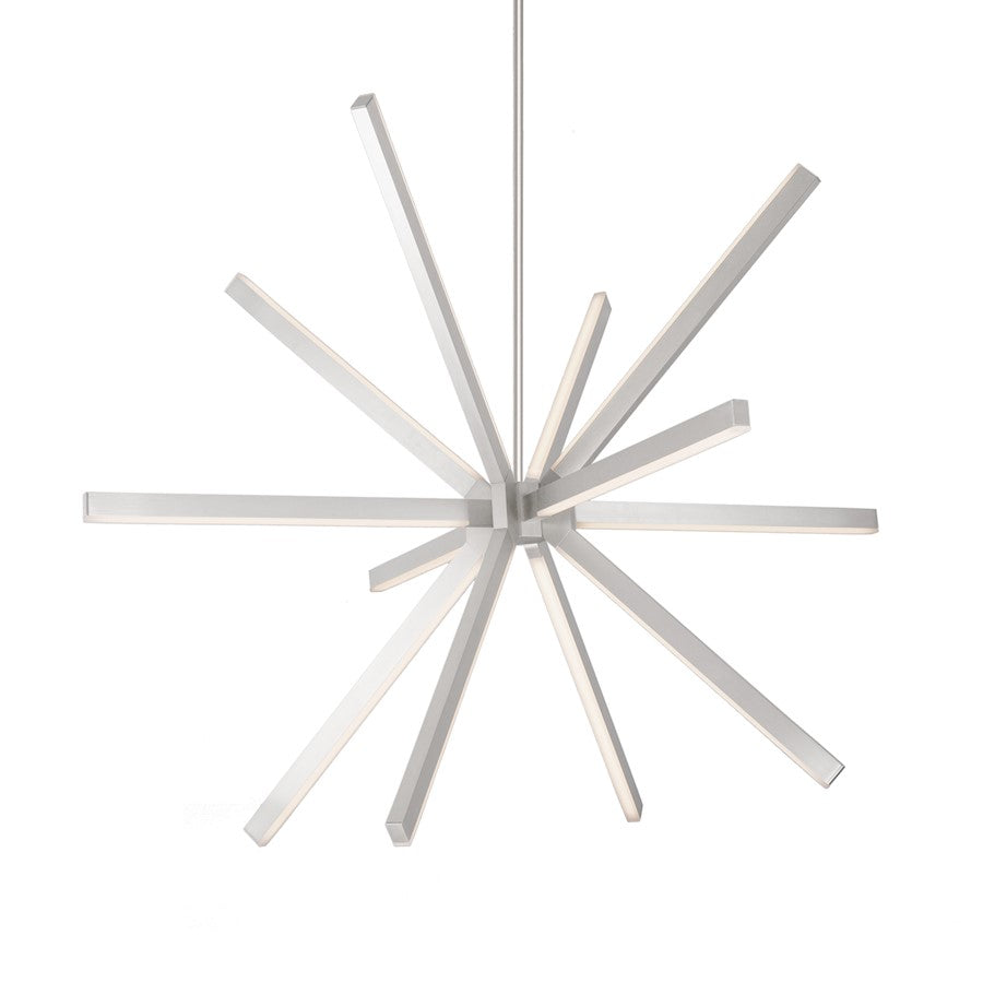 Kuzco Sirius 48" LED Chandelier, Nickel/White Acrylic Diffuser - CH14348-BN