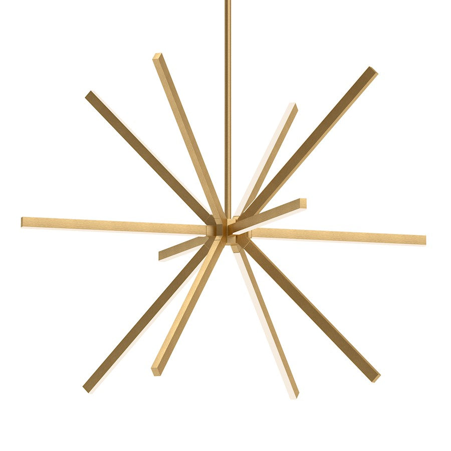 Kuzco Sirius 56" LED Chandelier, Gold/White Acrylic Diffuser - CH14356-BG