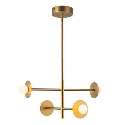 Kuzco Elixir 22" LED Chandelier, Brushed Gold/Steel Shade