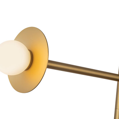 Kuzco Elixir 22" LED Chandelier, Brushed Gold/Steel Shade
