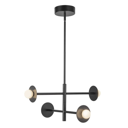 Kuzco Elixir 22" LED Chandelier, Black/Steel Shade