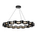 Kuzco Nami 35" LED Chandelier, Gloss Black/Frosted Acrylic - CH18035-GBK