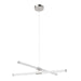 Kuzco Akari 37" LED Chandelier, Nickel/Frosted Acrylic Diffuser - CH18537-BN