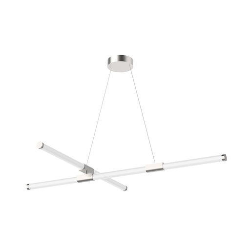 Kuzco Akari 48" LED Chandelier, Nickel/Frosted Acrylic Diffuser - CH18548-BN
