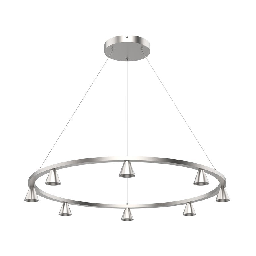 Kuzco Dune 33" LED Chandelier, Brushed Nickel