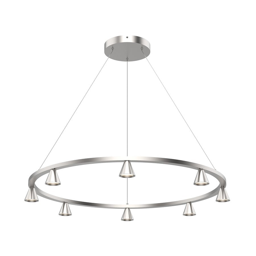 Kuzco Dune 33" LED Chandelier, Brushed Nickel