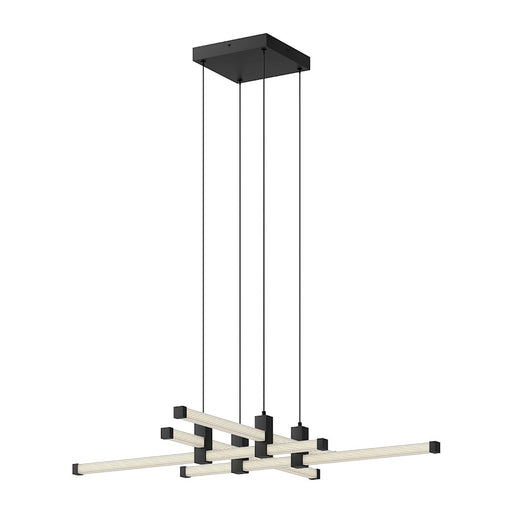 Kuzco Blade 34" LED Chandelier, Black/Clear Out/White Silicone In - CH23534-BK