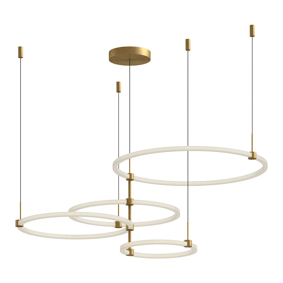 Kuzco Bruni 55" LED Chandelier, Gold/Clear Acrylic/White Silicone - CH24755-BG