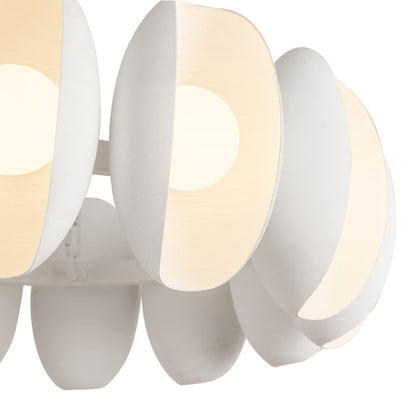 Kuzco Cortez 25" Wht Dimmable LED Chandelier, Antique Wht