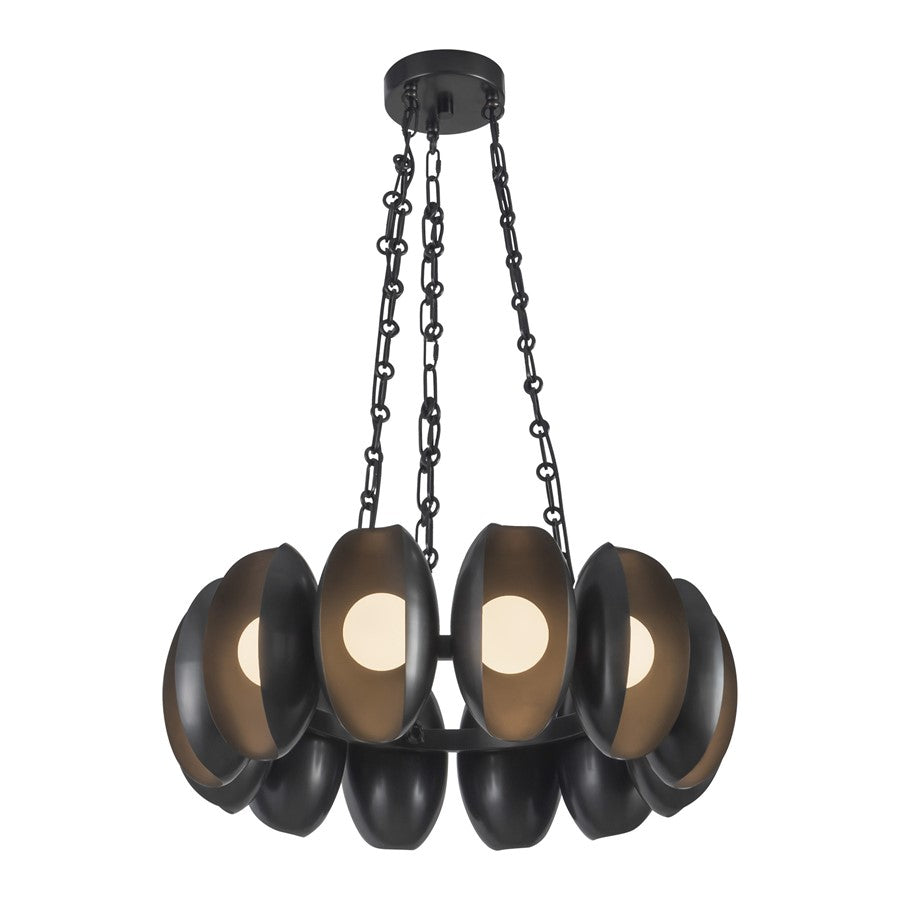 Kuzco Cortez 25" Black Dimmable LED Chandelier, Urban Bronze