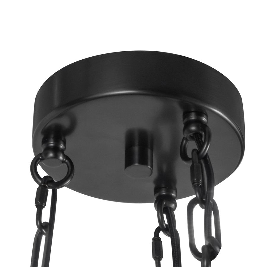 Kuzco Cortez 25" Black Dimmable LED Chandelier, Urban Bronze