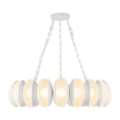 Kuzco Cortez 37" Wht Dim LED Chandelier, Antique Wht - CH305737AW