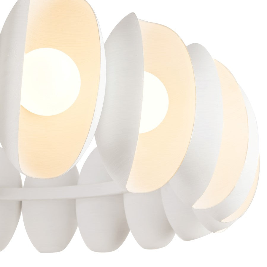 Kuzco Cortez 37" Wht Dimmable LED Chandelier, Antique Wht