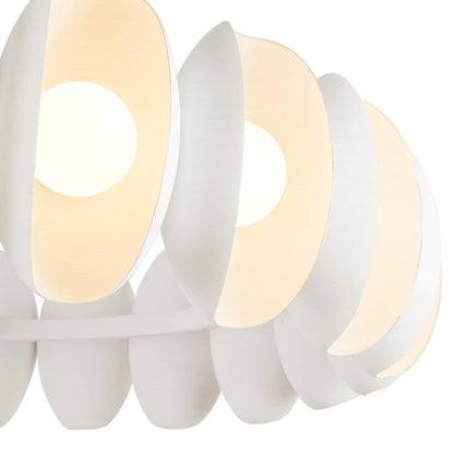 Kuzco Cortez 37" Wht Dimmable LED Chandelier, Antique Wht