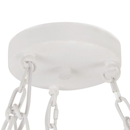 Kuzco Cortez 37" Wht Dimmable LED Chandelier, Antique Wht
