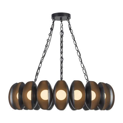 Kuzco Cortez 37" Blk Dim LED Chandelier, Urban Brz - CH305737UB