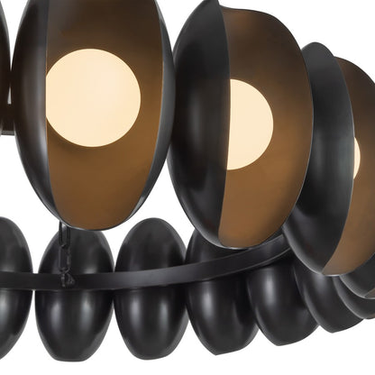 Kuzco Cortez 37" Black Dimmable LED Chandelier, Urban Bronze