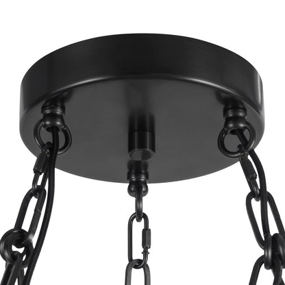 Kuzco Cortez 37" Black Dimmable LED Chandelier, Urban Bronze