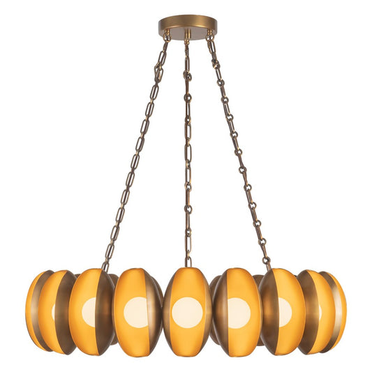 Kuzco Cortez 37" Brass Dim LED Chandelier, Vintage Brass - CH305737VB