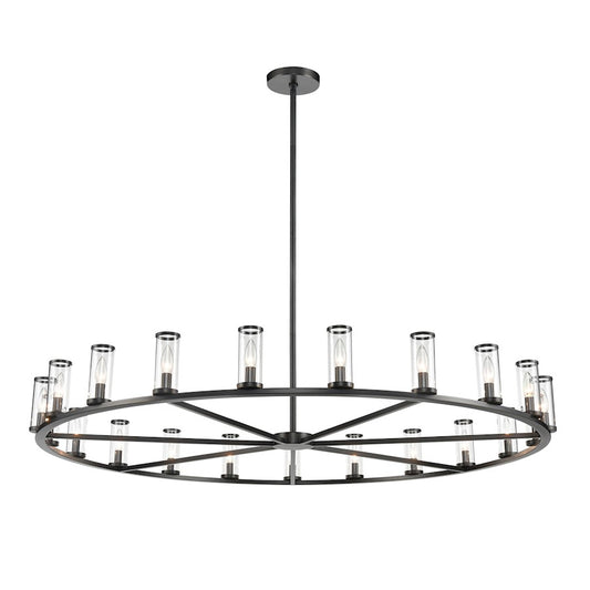 Alora Revolve 21 Light Chandelier, Clear/Urban Bronze/Clear - CH309021UBCG